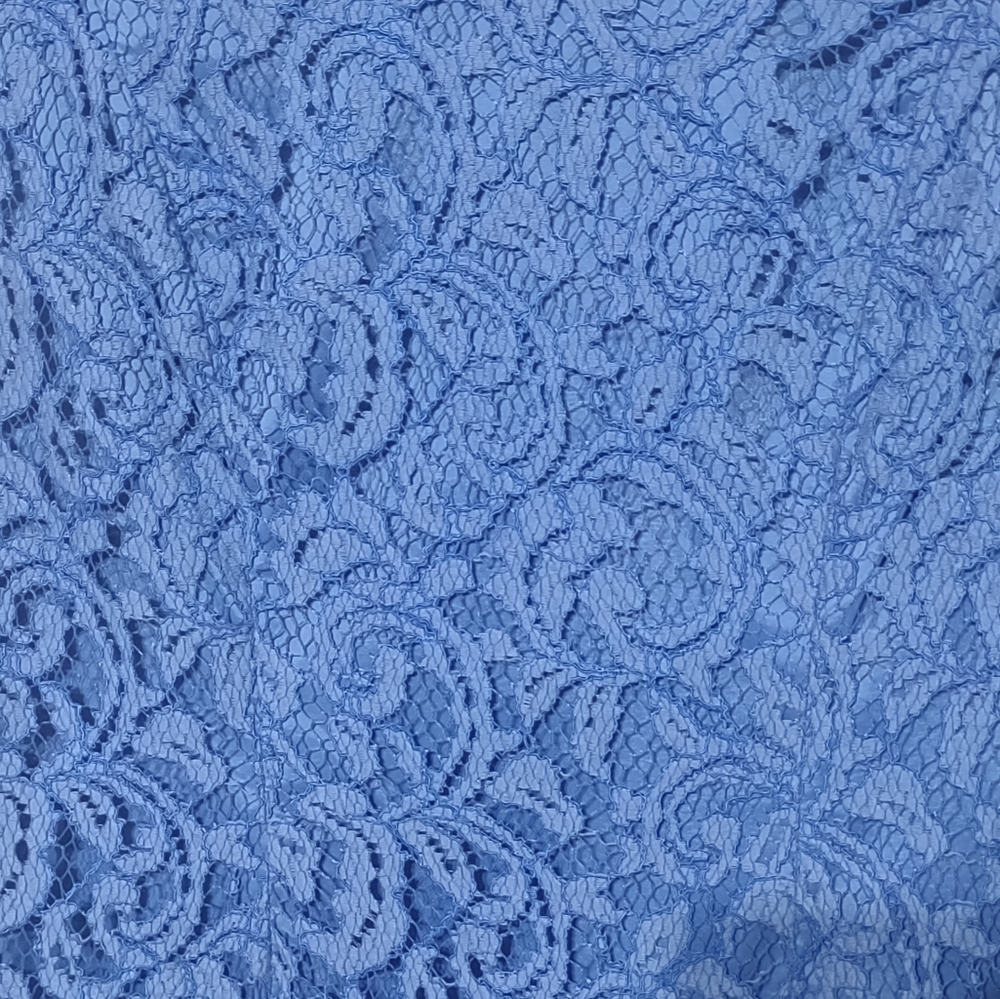 ❤️Sold CCO Adrianna Papell Elegant Blue Lace Dress Size 12 - Picture 7 of 8